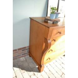 Strakke antieke eiken ladekast, commode, dressoir, ladenkast