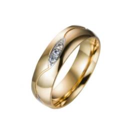 Prachtige RVS Ring in de Kleur Goud en Zilver Maat 18 Nieuw
