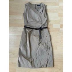 Mark - Beige overslagjurk met ceintuur maat 38
