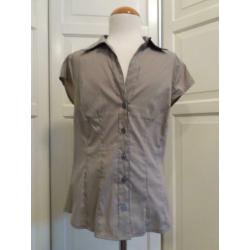 Blouse 36 Groen met Goud Streepje ( Jool )