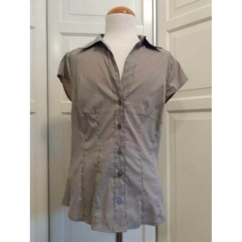 Blouse 36 Groen met Goud Streepje ( Jool )