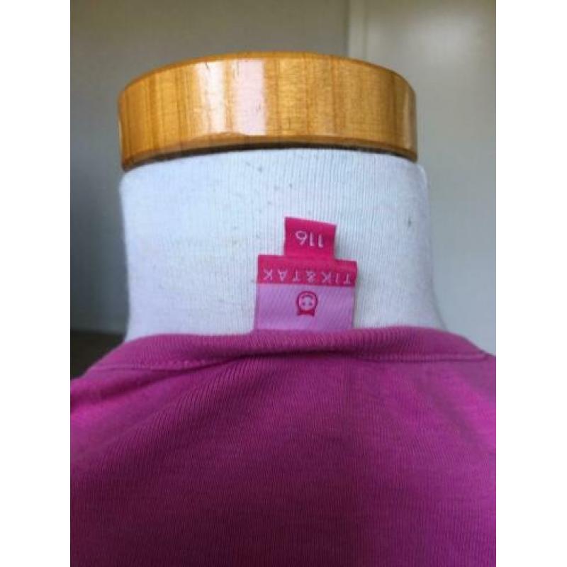 TIK & TAK shirt met roezeltje mt 116 netjes ZR