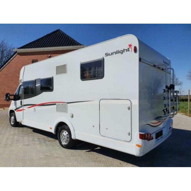 Dethleffs SunlightT67 Enkele bedden Garage Hefbed 2016 Airco