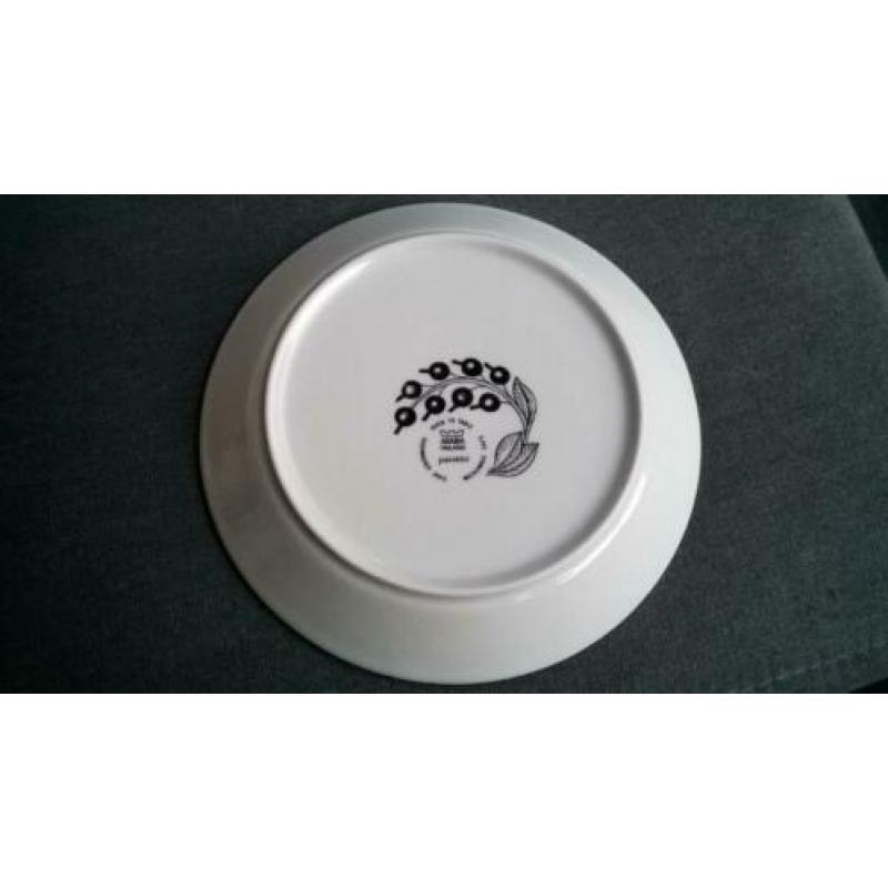 5 borden Ø 21 cm Arabia Paratiisi Black Birger Kaipiainen