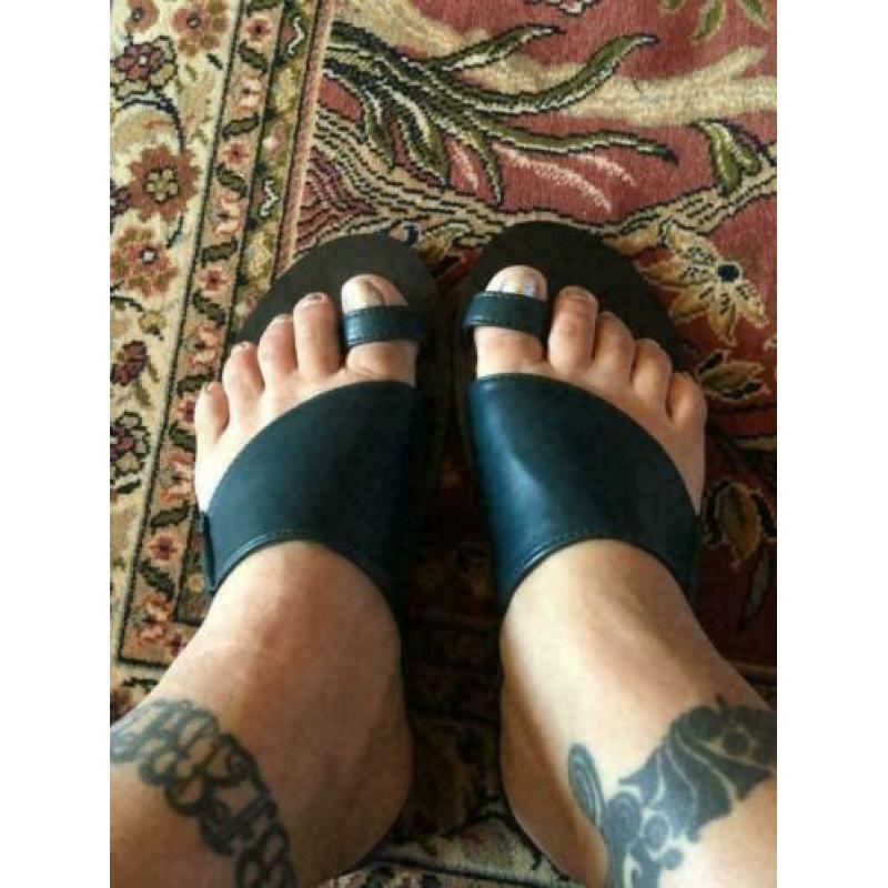 Splinternieuwe sandalen in pedrol groen maat 39 nu voor 25€