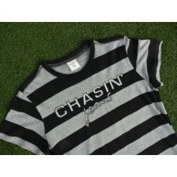 grijs zwart gestreept CHASIN shirt maat M als nieuw