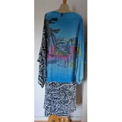 Mooie print jurk met vlinder mouwen van Save the Queen! XL