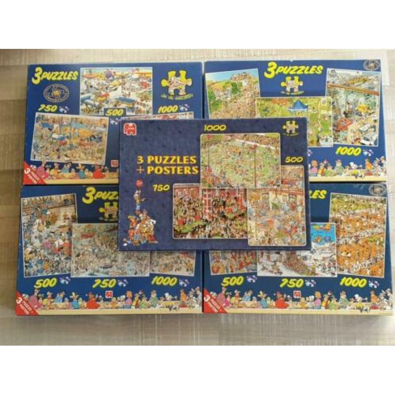 Jan van Haasteren 500/750/1000 stukjes compleet