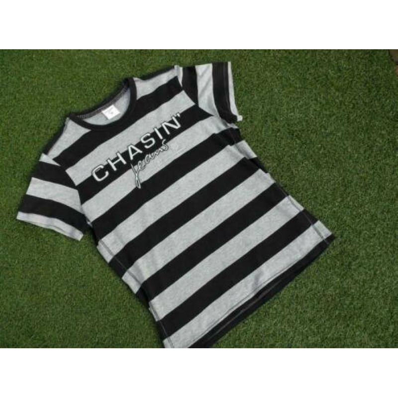 grijs zwart gestreept CHASIN shirt maat M als nieuw