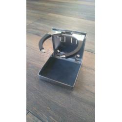 RVS klapbare drinkbeker houder met klem. V.a. 2 stuks gratis
