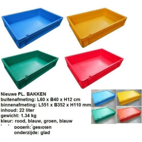 Nieuwe PL. BAKKEN STAPELBAK OPSLAGBAK KRATTEN 60x40x12cm
