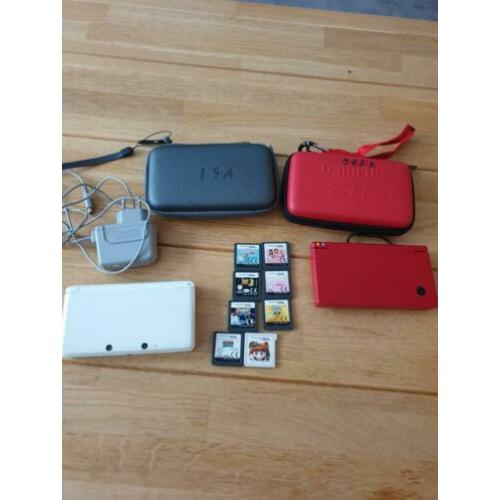 1 Nintendo 3ds én 1 Nintendo dsi met spellen
