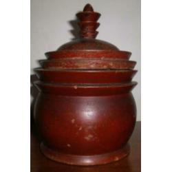 Antiek mahonie biedermeier tabakspot,