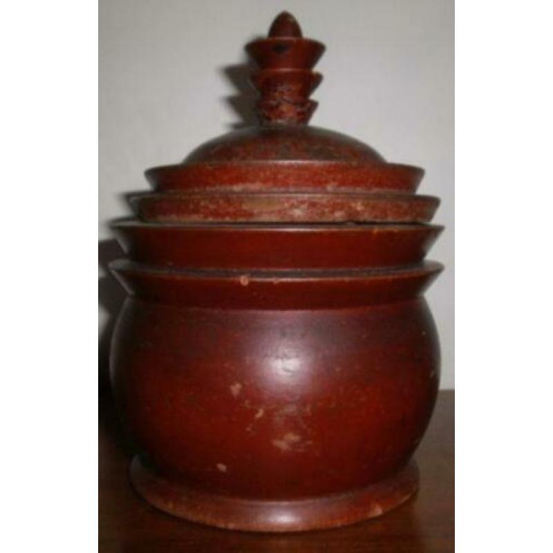 Antiek mahonie biedermeier tabakspot,