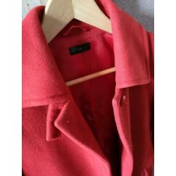 Benetton mantel rood S wolmix