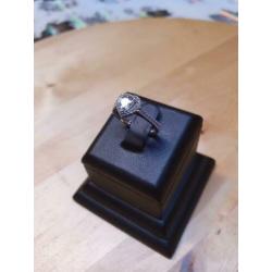 14k Wit gouden dames ring maat 17