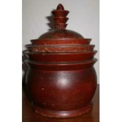 Antiek mahonie biedermeier tabakspot,