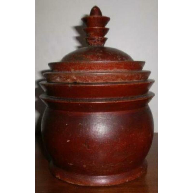 Antiek mahonie biedermeier tabakspot,