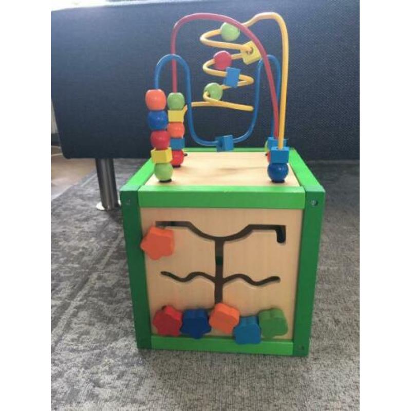 Houten inklapbare speelkubus