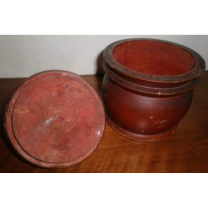Antiek mahonie biedermeier tabakspot,