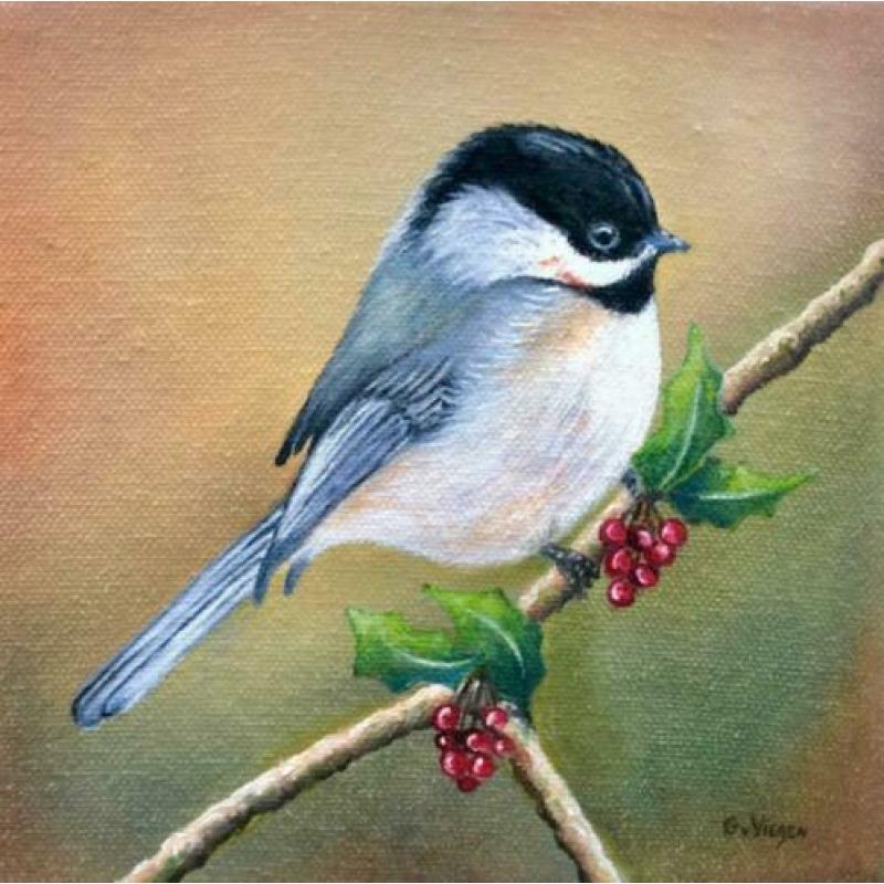 Schilderij Roodborst - Vogels