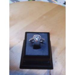 14k Wit gouden dames ring maat 17