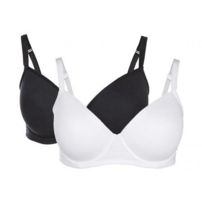 Aangeboden NIEUW zwart en witte bh's.