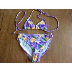 nieuwstaat! vrolijke paars lila geel ananas bikini 146 152