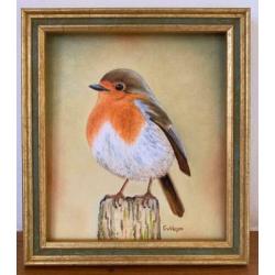 Schilderij Roodborst - Vogels