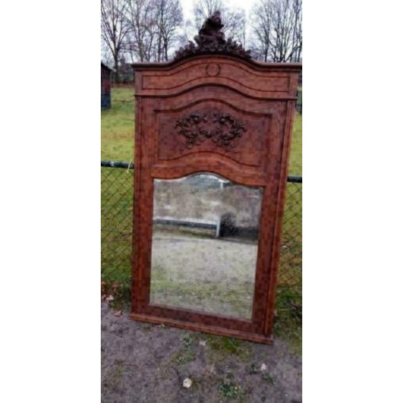 487, antiek eiken spiegel te koop