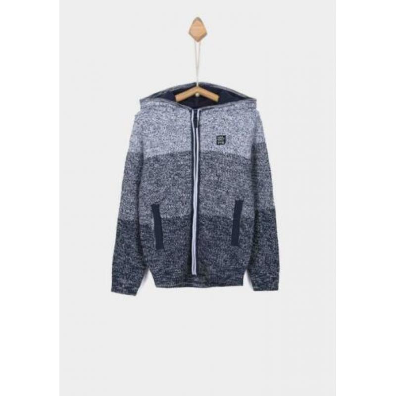 Nieuw Tiffosi vest cardigan Kelvin blauw wit maat 164