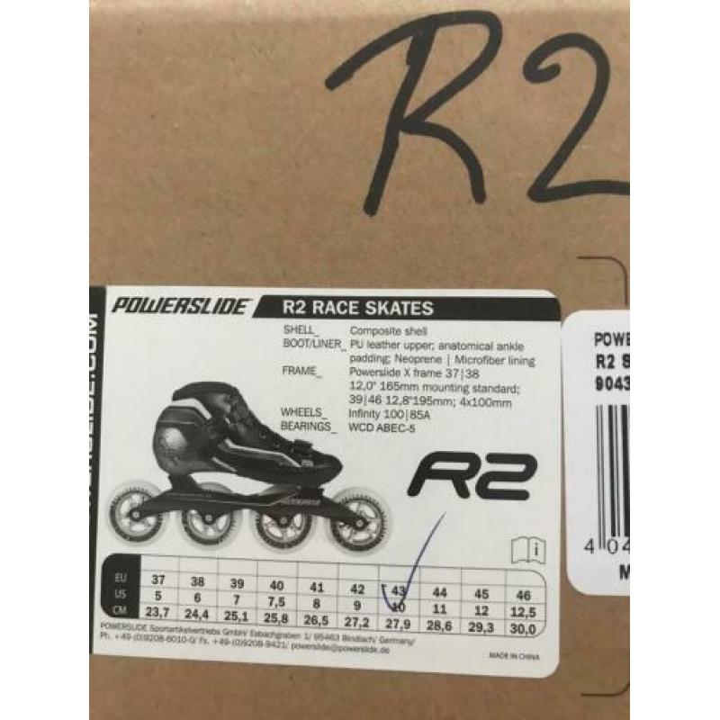Powerslide R2 raceskates skeelers nieuw 43