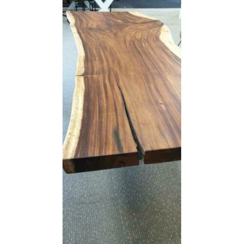 f120 suar tafel met stalen frame poot maat 200x90