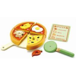DJECO houten speelgoed pizza *KLEUTER* *ROLLENSPEL* *ACTIE*