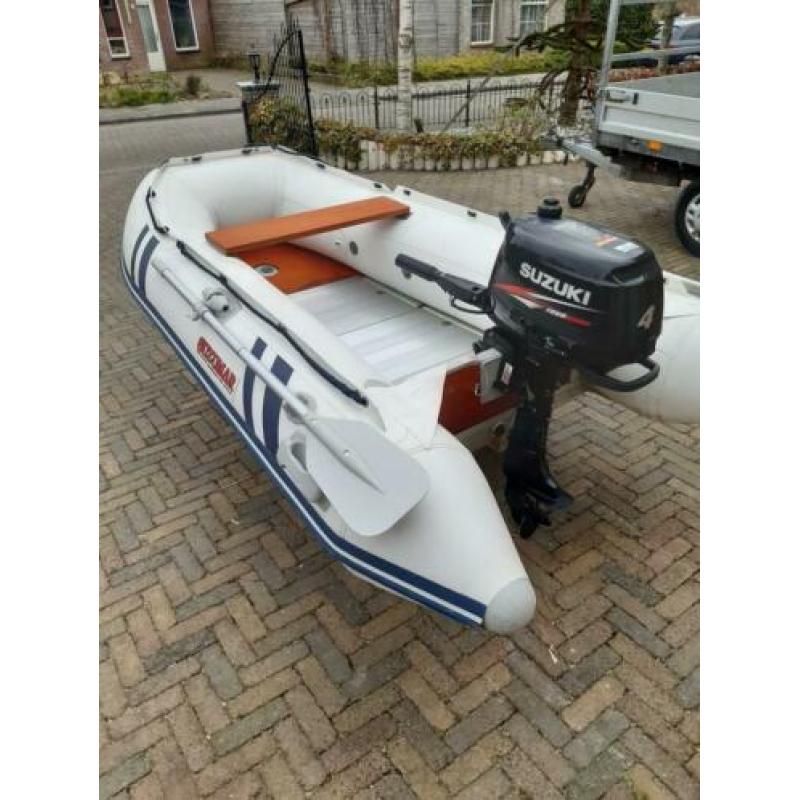 Suzumar Rubberboot met 4pk 4takt Suzuki.