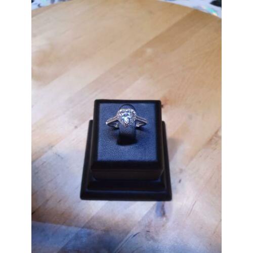 14k Wit gouden dames ring maat 17
