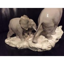 Lladro Olifant familie Elephants Walking