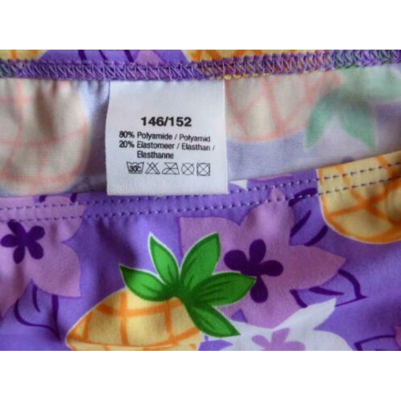 nieuwstaat! vrolijke paars lila geel ananas bikini 146 152