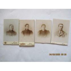 D-235 cdv Fotograaf J.Berger, Liège, België, setje van vier