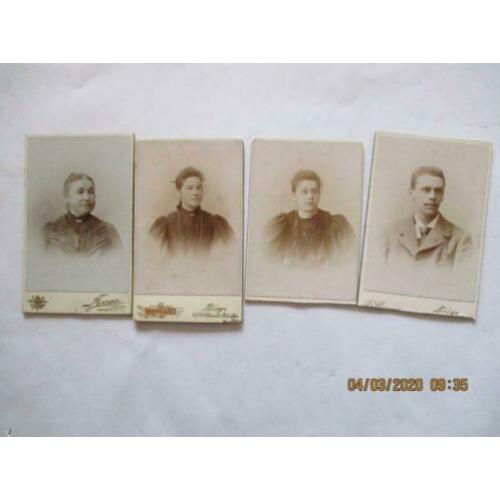 D-235 cdv Fotograaf J.Berger, Liège, België, setje van vier