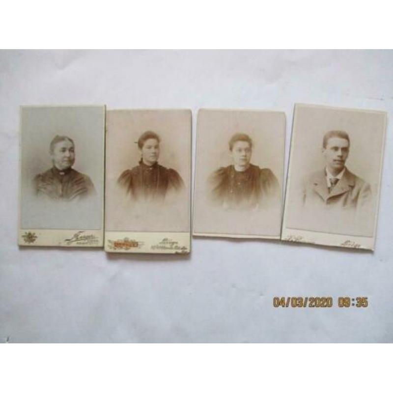 D-235 cdv Fotograaf J.Berger, Liège, België, setje van vier