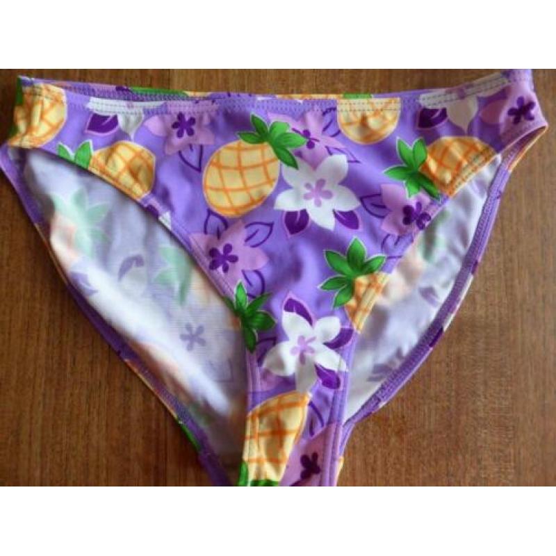 nieuwstaat! vrolijke paars lila geel ananas bikini 146 152