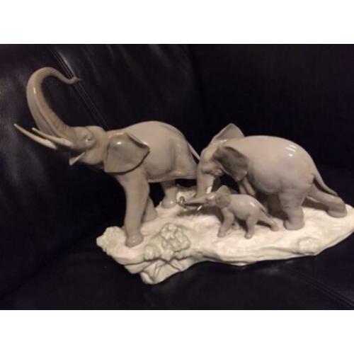 Lladro Olifant familie Elephants Walking