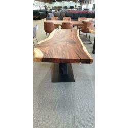 f120 suar tafel met stalen frame poot maat 200x90