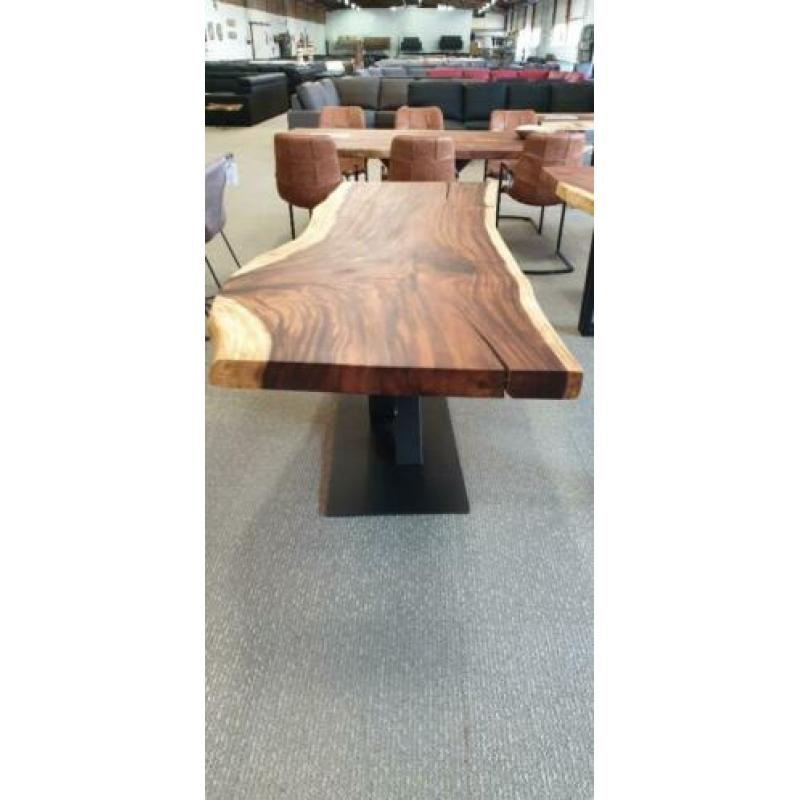 f120 suar tafel met stalen frame poot maat 200x90