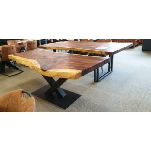 f120 suar tafel met stalen frame poot maat 200x90