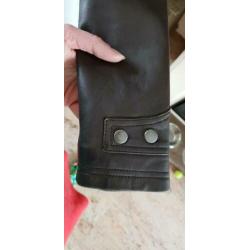 ZGAN Schitterende bruin lederen NAN jas mt L 42/44, jack