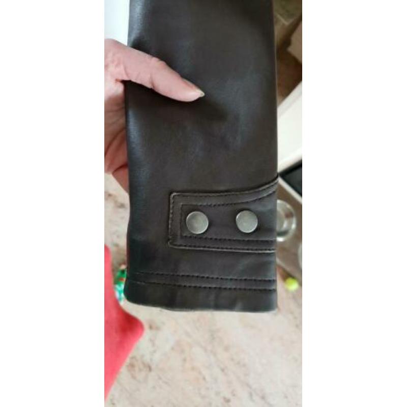 ZGAN Schitterende bruin lederen NAN jas mt L 42/44, jack