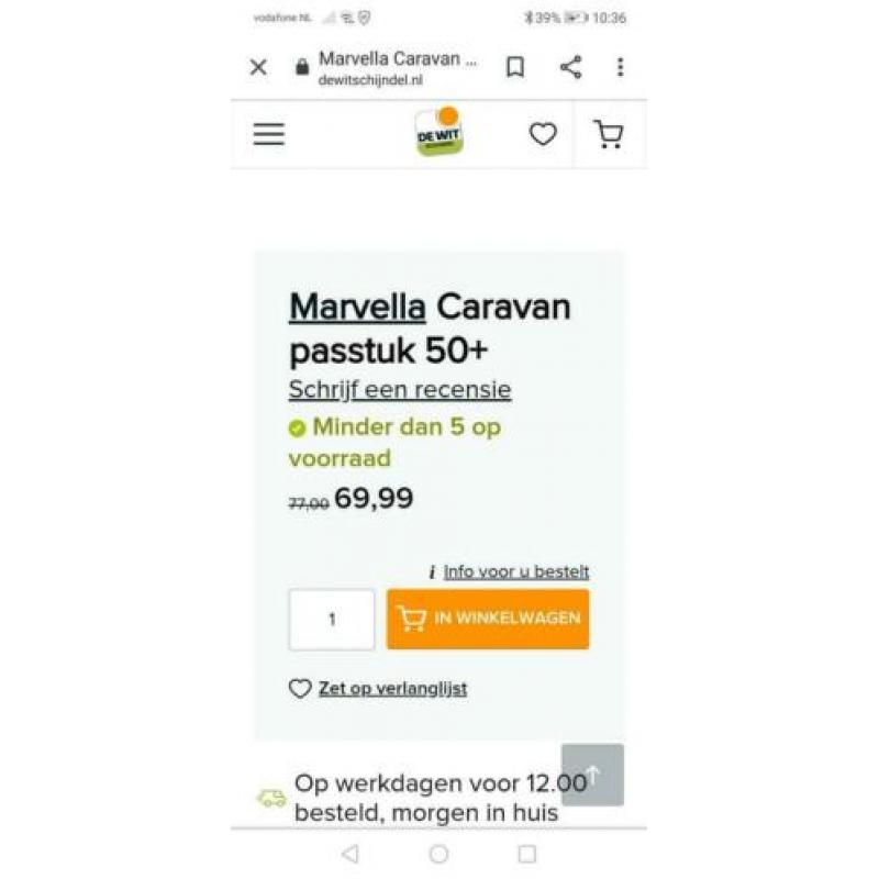 Passtukken de Wit luifel uniek 50+