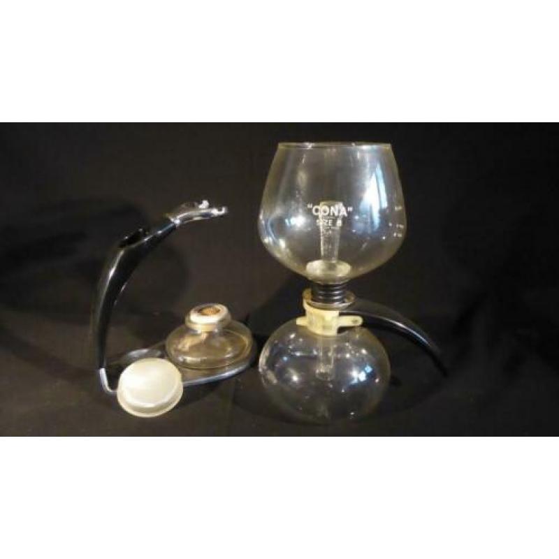 Cona Size B koffiezetter met houten koffiemolen